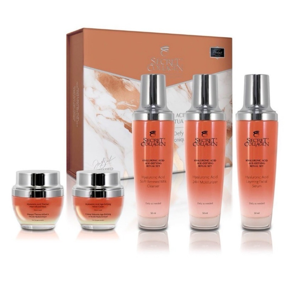 Hyaluronic Acid Age-Defying Ritual Set from Secret Collagen Skincare  MSRP $3800